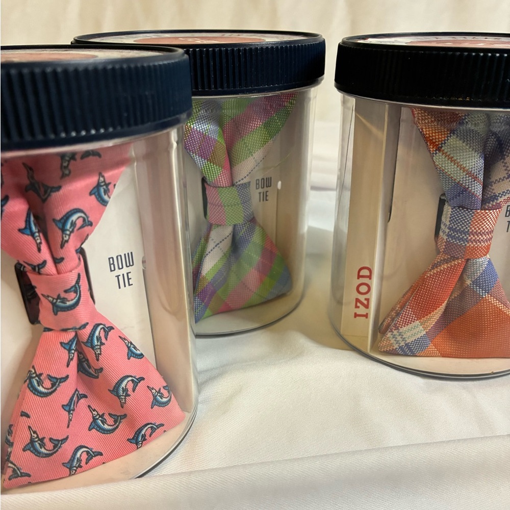 Izod Bow Tie Trio - Pink, Green, Orange Patterns